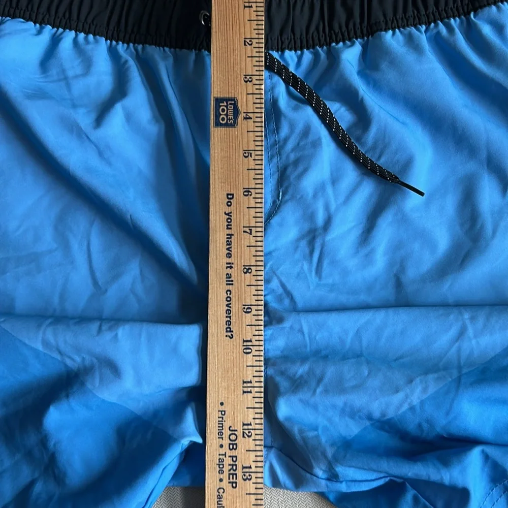 NWOT QuikSliver Men's Two-Tone Blue Swim BoardShorts‎ with liner Size L
